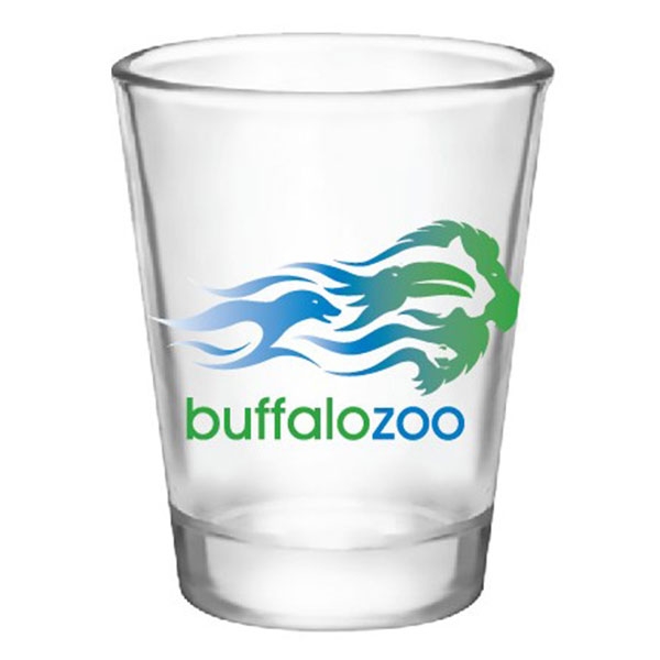 SHOT GLASS WITH BUFFALO ZOO LOGO